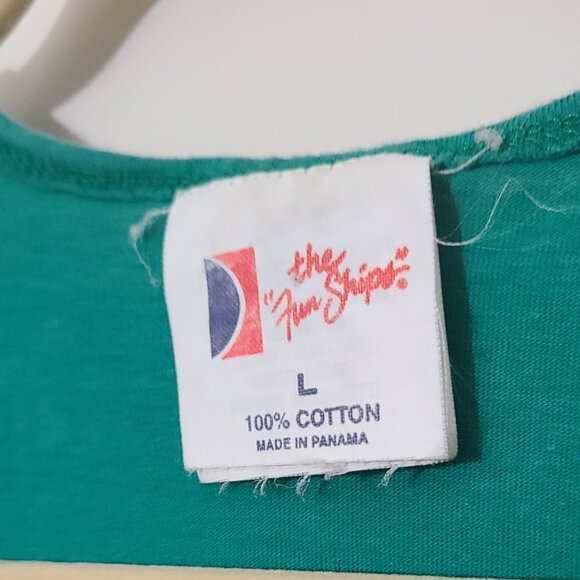 Carnival Cruise Tank Top Menes Size L Green Sensation Fun Ship Graphic Tee - Picture 2 of 5